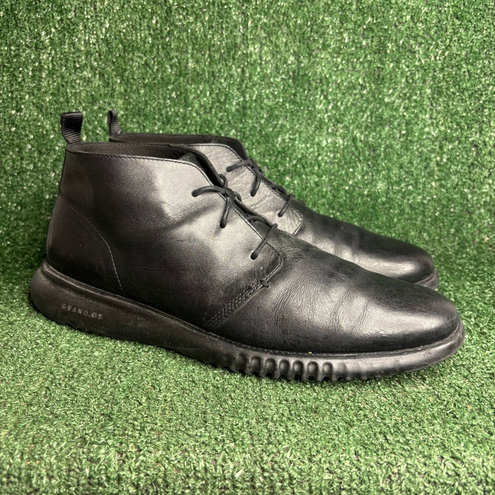 Cole Haan 2.Zerogrand Chukka Leather Lightweight Comfort Boot Black Mens Sz 12M